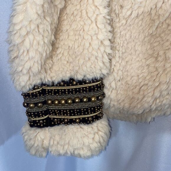 WE THE FREE ANGELINA EMBELLISHED TEDDY COAT CREAM - Picture 7 of 14